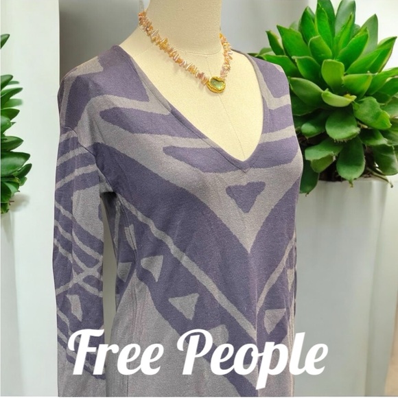 Free People bauhaus swit maxi side slit sweater dress size XS NWT - Picture 1 of 13